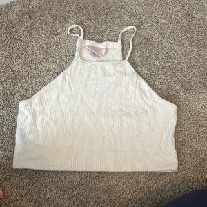 Stillwater tan/cream medium crop top